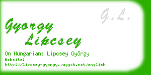 gyorgy lipcsey business card